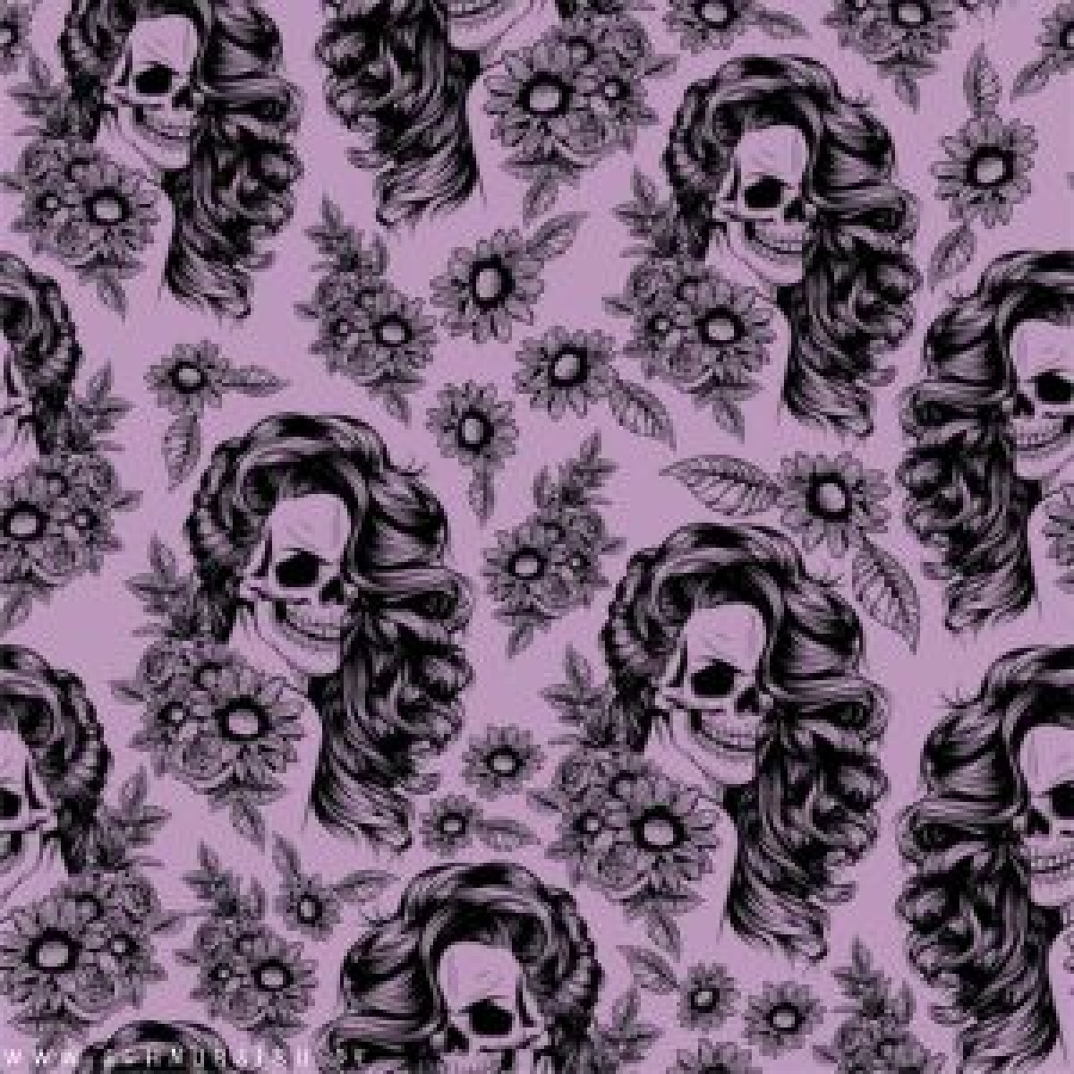 Jersey Skull-Lady lila